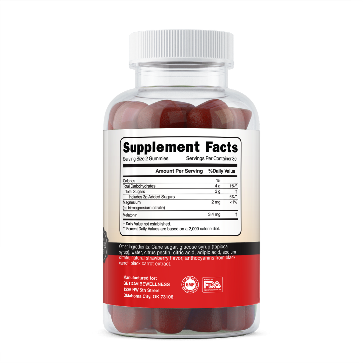 Melatonin w/ Magnesium Gummy, 2 serv. sz