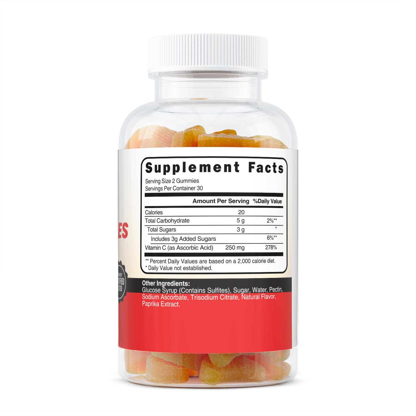 Vitamin C Gummies, 2 serv. sz