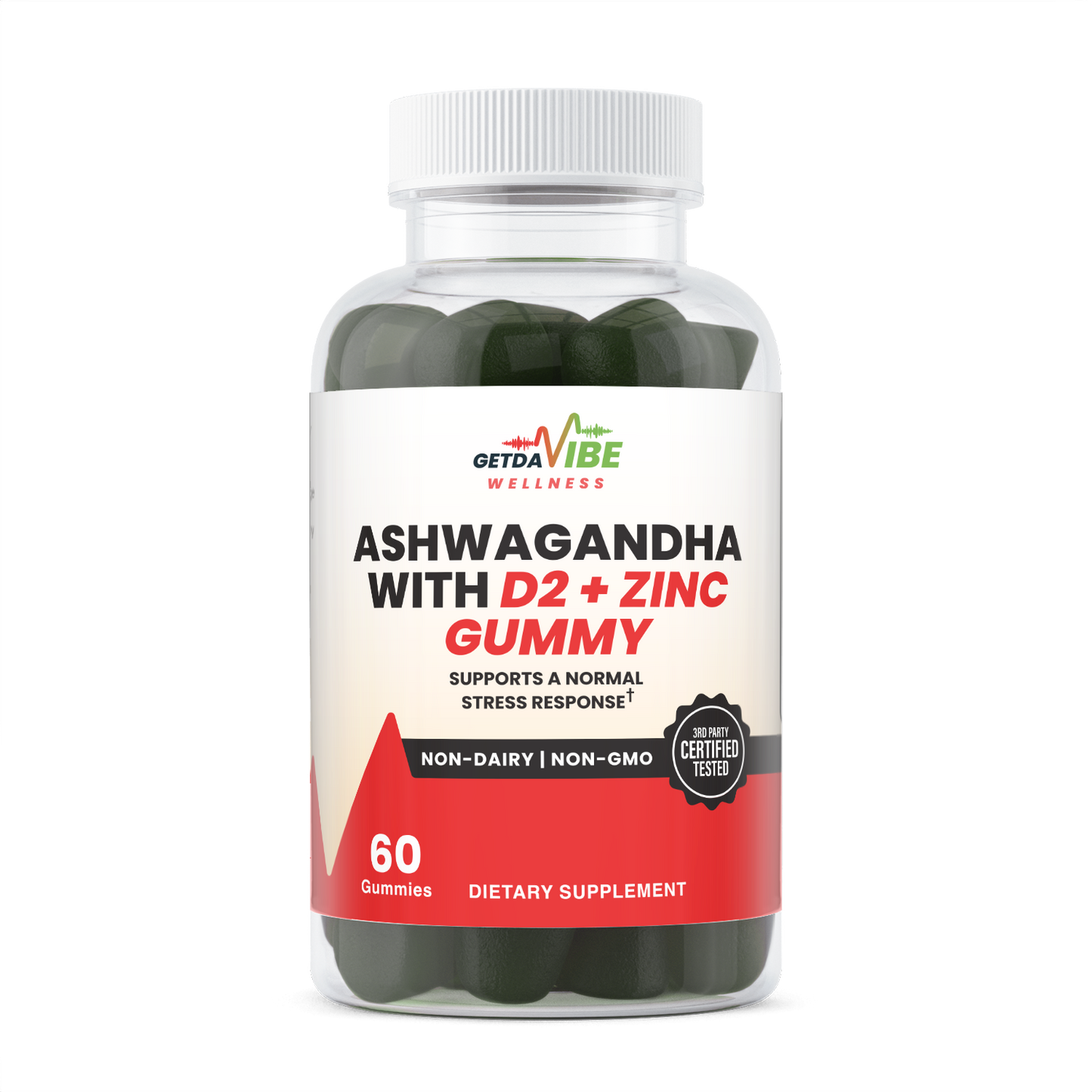 Ashwagandha w/D2 + Zinc Gummy, 2 serv. sz