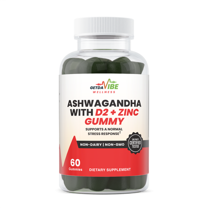 Ashwagandha w/D2 + Zinc Gummy, 2 serv. sz