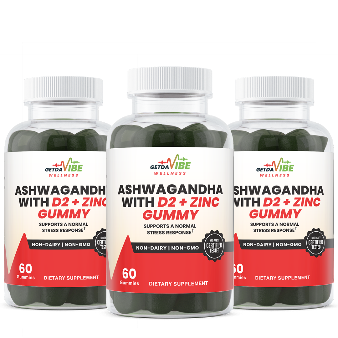 Ashwagandha w/D2 + Zinc Gummy, 2 serv. sz