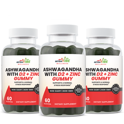 Ashwagandha w/D2 + Zinc Gummy, 2 serv. sz