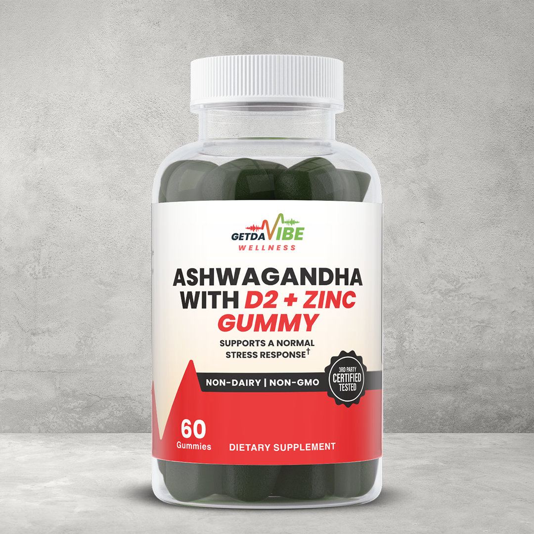 Ashwagandha w/D2 + Zinc Gummy, 2 serv. sz